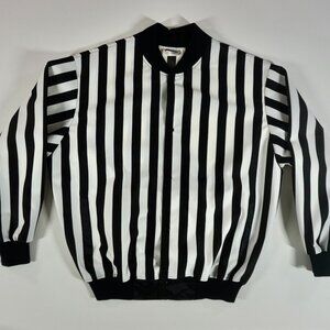 Honig's Whistle Stop Reversible Jacket Men's Size Large Referee Striped